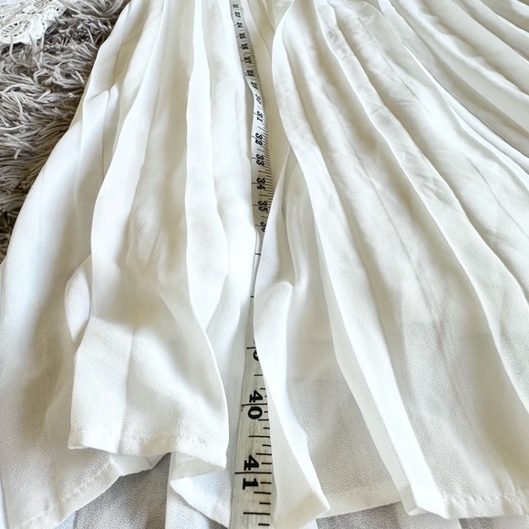 White Pleated Dress - Picture 5 of 6